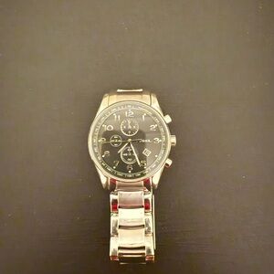 Fossil Black and Silver Chronograph Men's Watch